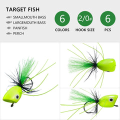 Popper Flies for Fly Fishing Bass Topwater Fishing Lures - Bassdash