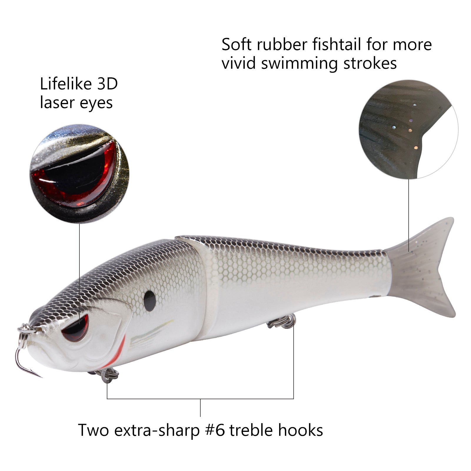 SwimShad Glide Baits Monster Bass Hard Fishing Lure
