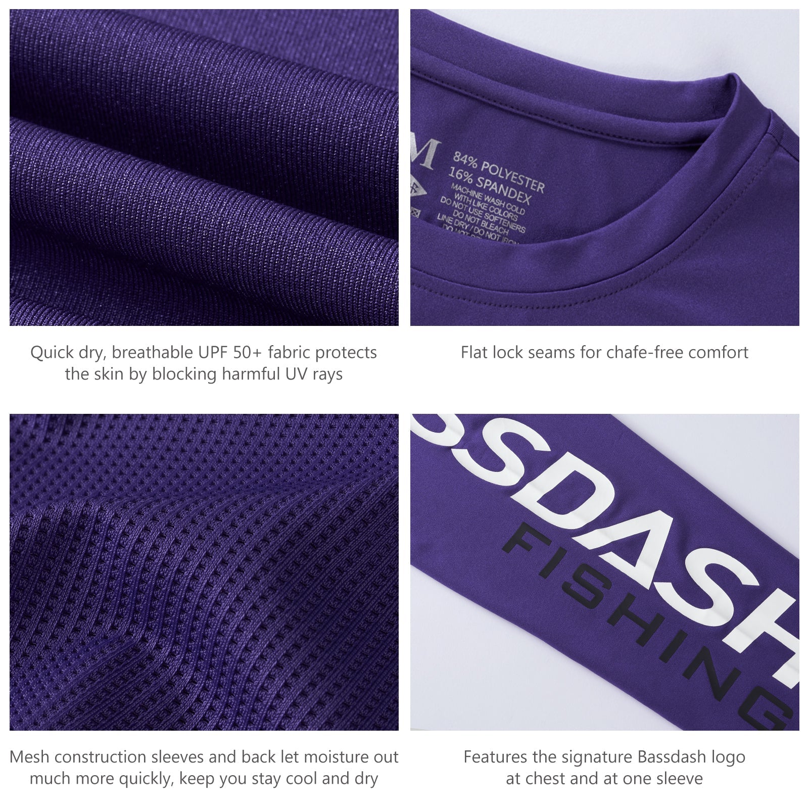 Bassdash Men's UPF 50+ Fishing Shirt Long Sleeve Sun Protection Performance Shirt For Outdoor Sports, Coral Red/Dark Grey Logo / L