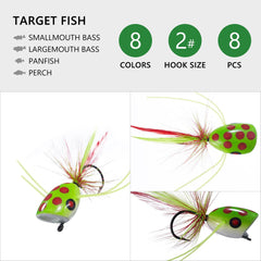 Popper Flies for Fly Fishing Bass Topwater Fishing Lures - Bassdash