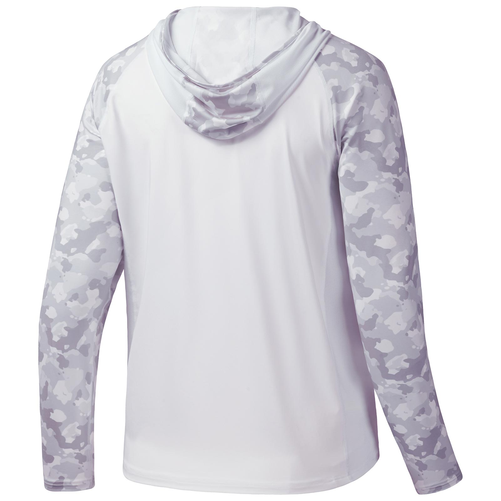 Long Sleeve Fishing Shirt with Hood | Bassdash Fishing White / Light Grey Camo / 4X-Large