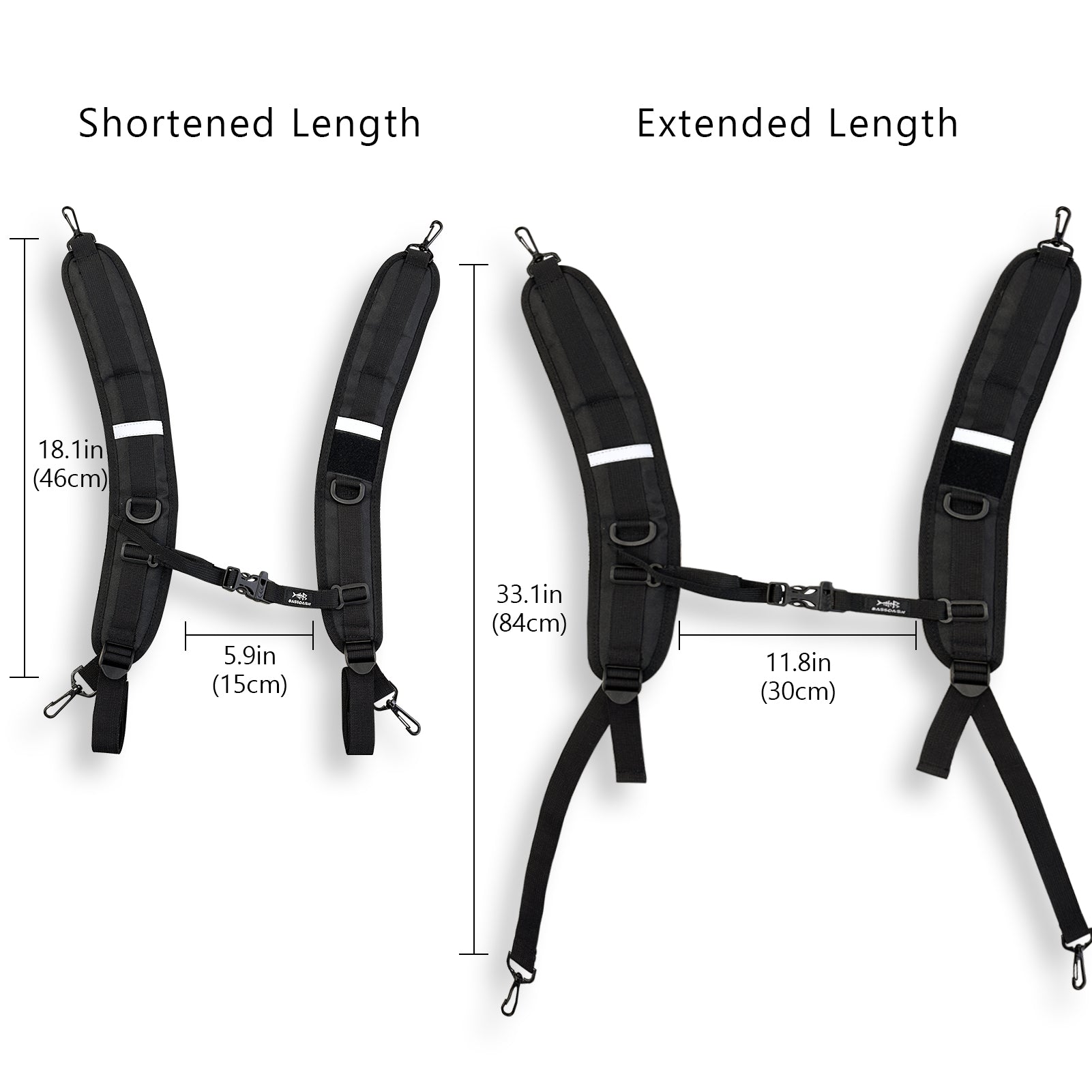 Shoulder Straps - set of two straps (plastic clips)