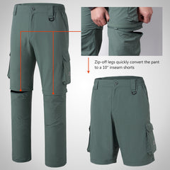 Men’s UPF 50+ Quick Dry Convertible Pants FP02M - Bassdash