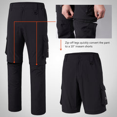 Men’s UPF 50+ Quick Dry Convertible Pants FP02M - Bassdash