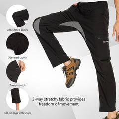 Lightbare Men's UPF 50+ Stretch Lightweight Cargo Pants - Bassdash