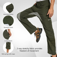 Lightbare Men's UPF 50+ Stretch Lightweight Cargo Pants - Bassdash