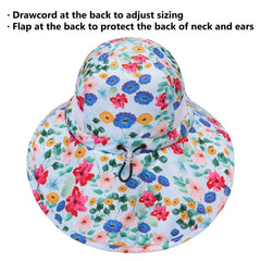 Youth UPF 50+ Sun Hat with Wide Brim Neck Flap Mesh Vent - Bassdash