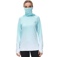 Women's UPF 50+ Fishing Hoodies with Face Mask Thumb Holes FS23W - Bassdash