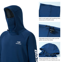 Men’s Fleece Hoodie with Neck Gaiter FS18M - Bassdash