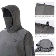 Men’s Fleece Hoodie with Neck Gaiter FS18M - Bassdash