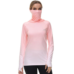 Women's UPF 50+ Fishing Hoodies with Face Mask Thumb Holes FS23W - Bassdash