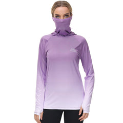 Women's UPF 50+ Fishing Hoodies with Face Mask Thumb Holes FS23W - Bassdash