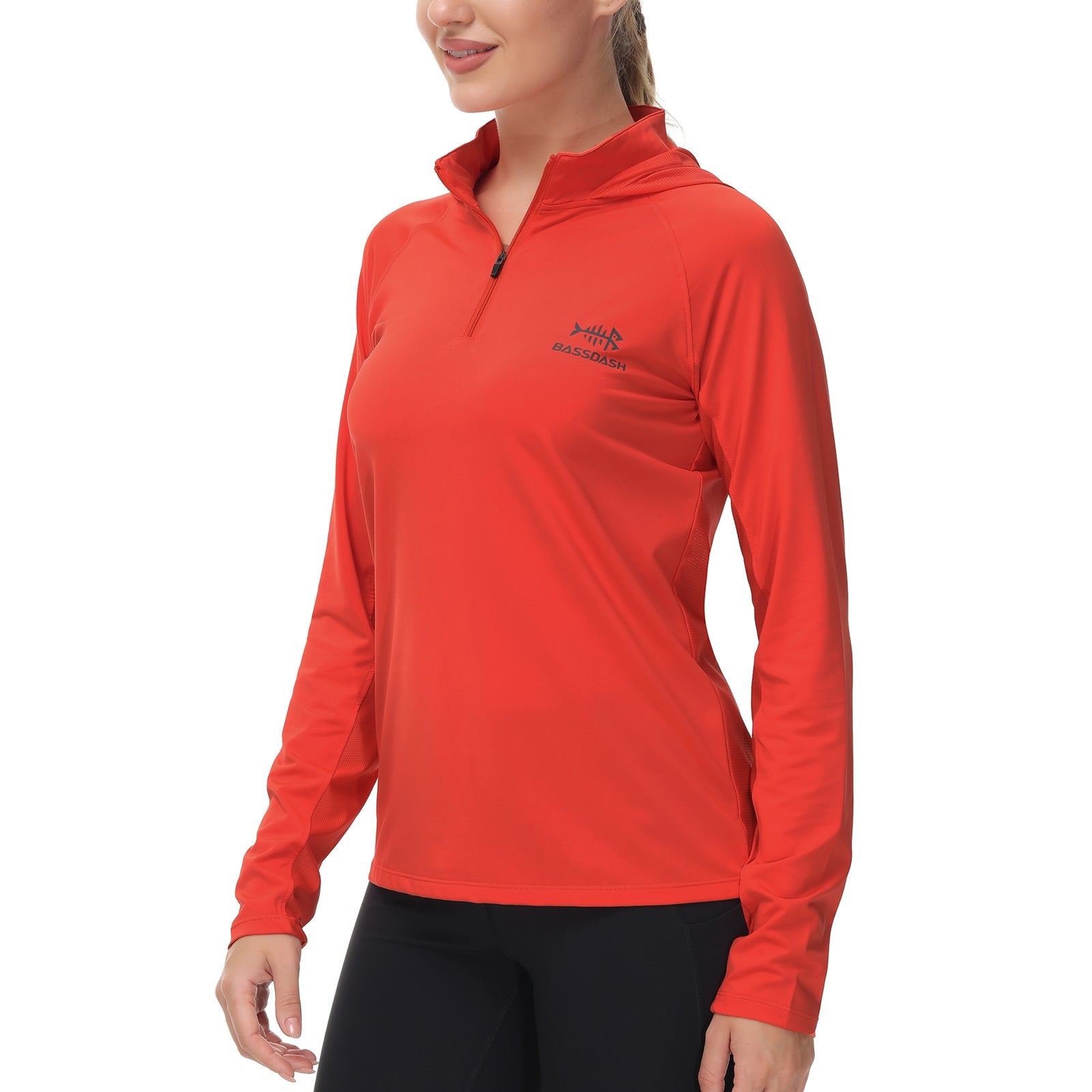 Clothe Co. Quarter Zip Pullover Womens Lightweight Athletic
