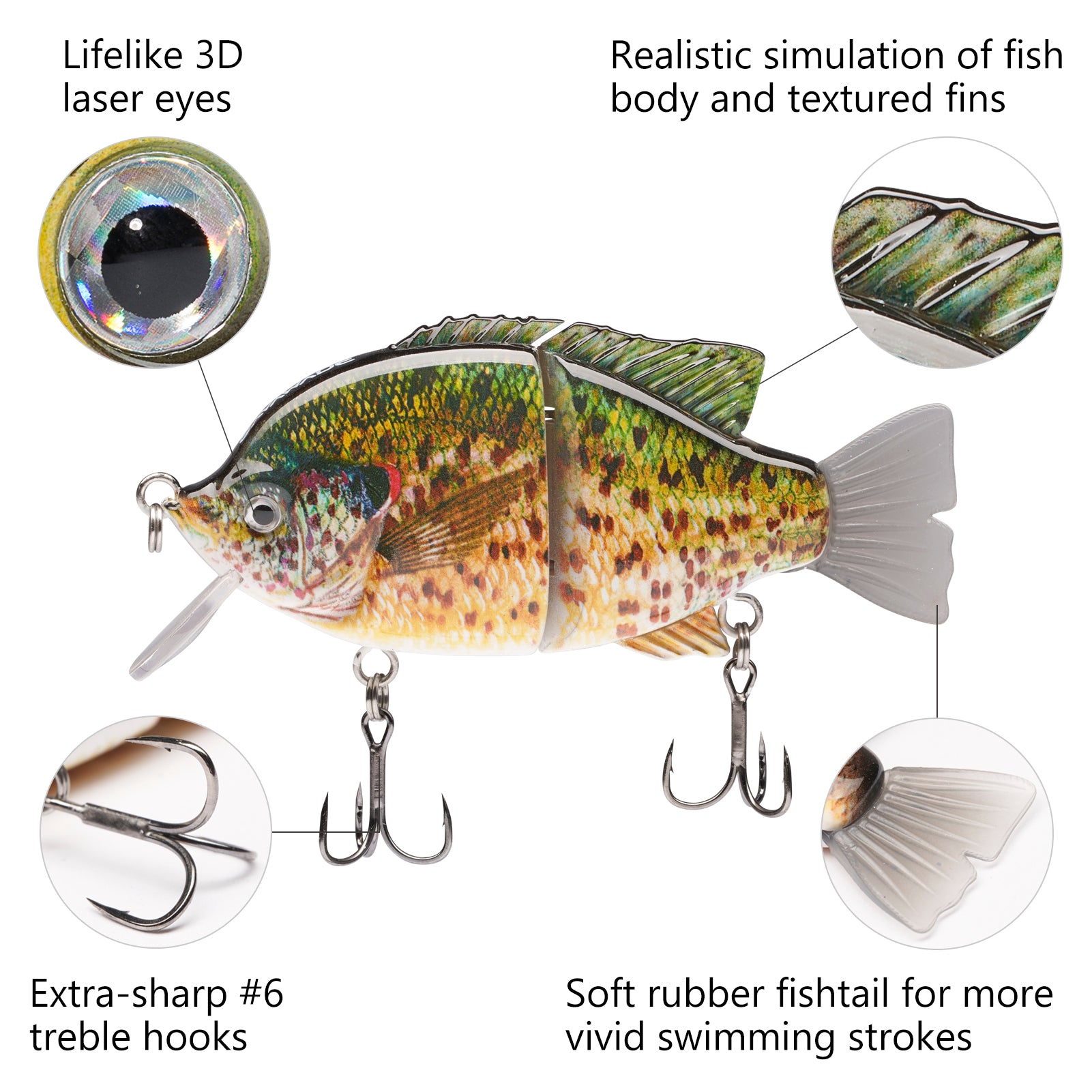 Easter Eggs Lifelike Fishing Lures - 24 Easter Egg Stuffers Swimbait for  Bass Trout Crappie Freshwater and Saltwater