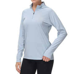 Women’s UPF 50+ Long Sleeve Hoodie Half Zip Shirt - Bassdash