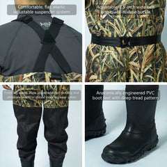 Men's IMMERSE Breathable Ripstop Wader - Boot Foot - Bassdash