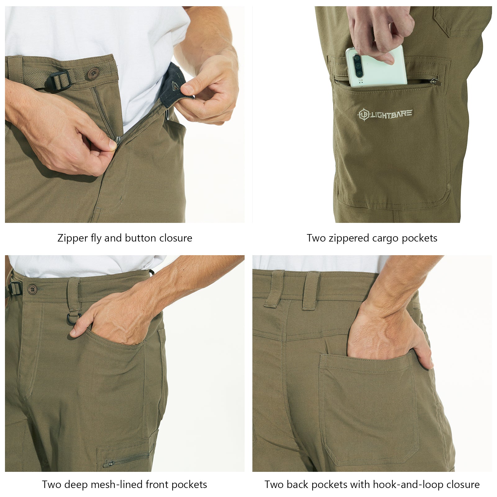 Mens Cargo Zip Off Pants - ZDI - Safety PPE, Uniforms and Gifts Wholesaler