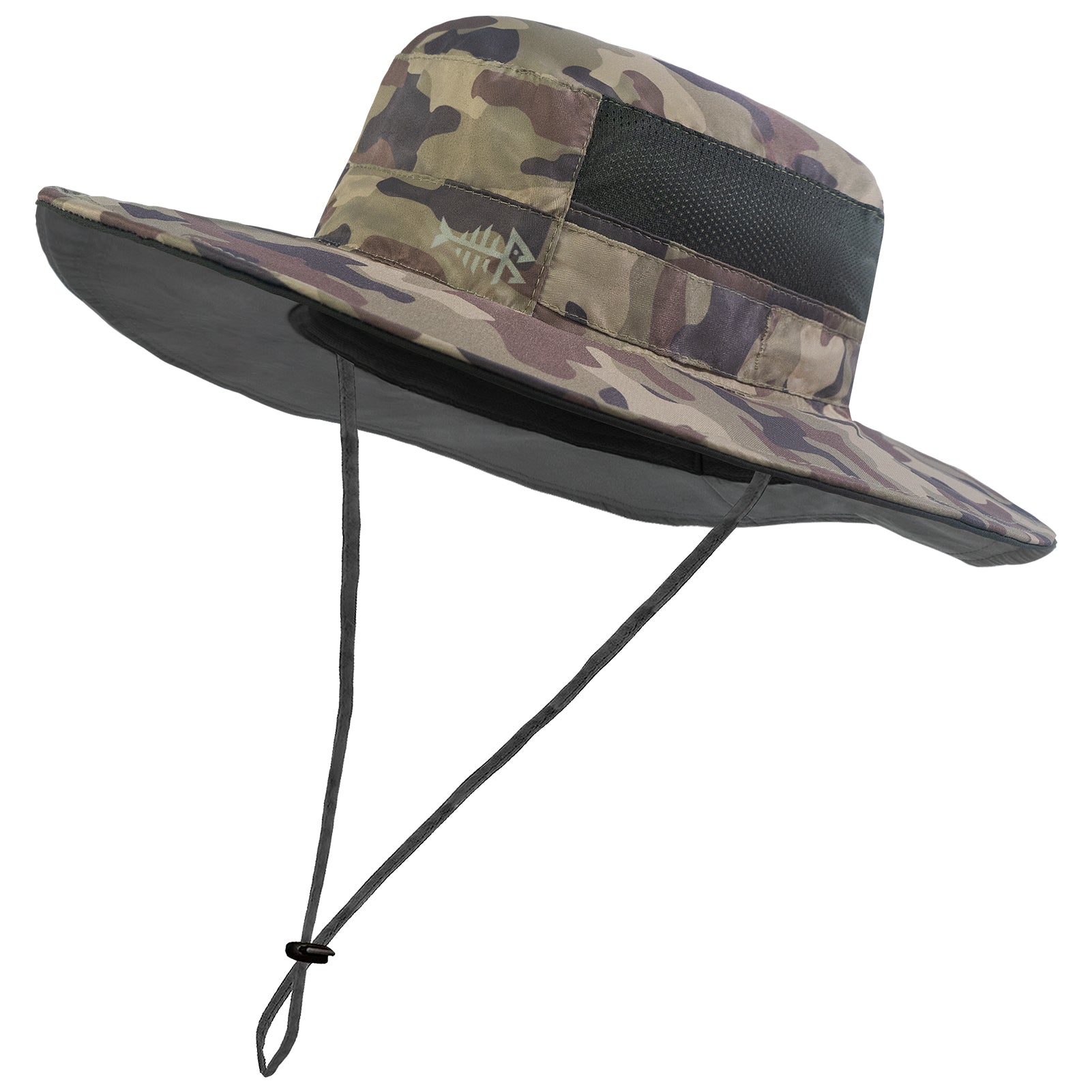 Wide Brim Boonie Hat UPF 50+ Mesh Bucket Outdoor Cap Tactical Camo 15CM  Width