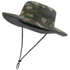 Unisex UPF 50+ Wide Brim Bucket Hat with Detachable Neck Flap FH02 - Bassdash