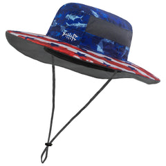 Unisex UPF 50+ Wide Brim Bucket Hat with Detachable Neck Flap FH02 - Bassdash