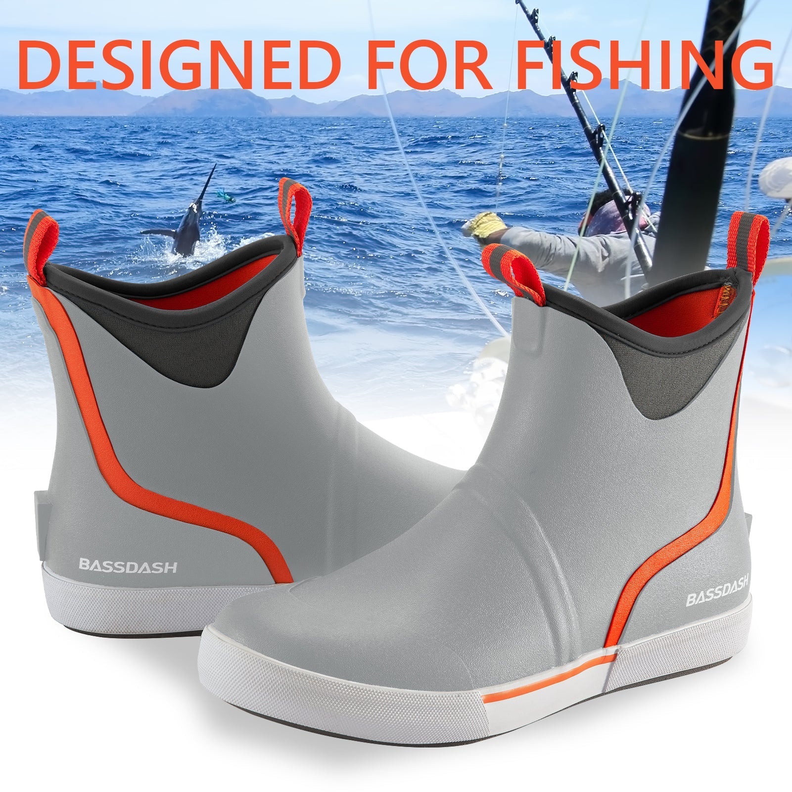 Mens Deck Boots for Fishing Waterproof