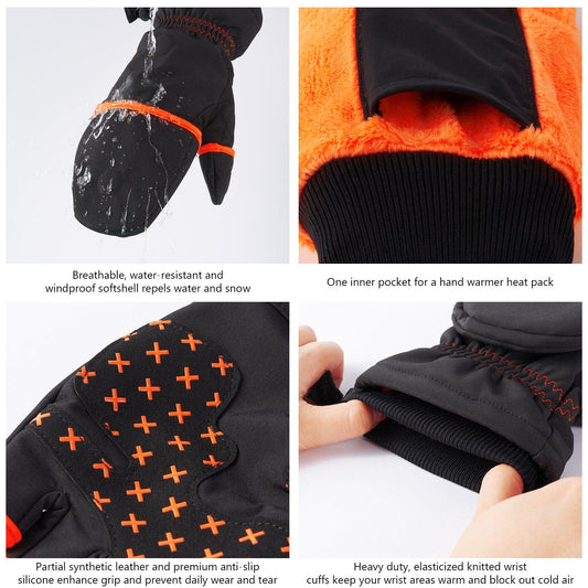 Unisex WinteFlex Insulated Convertible Mittens - Bassdash