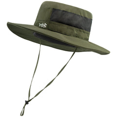 Unisex UPF 50+ Wide Brim Bucket Hat with Detachable Neck Flap FH02 - Bassdash