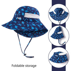 Youth UPF 50+ Sun Hat with Wide Brim Neck Flap Mesh Vent - Bassdash