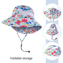 Youth UPF 50+ Sun Hat with Wide Brim Neck Flap Mesh Vent - Bassdash