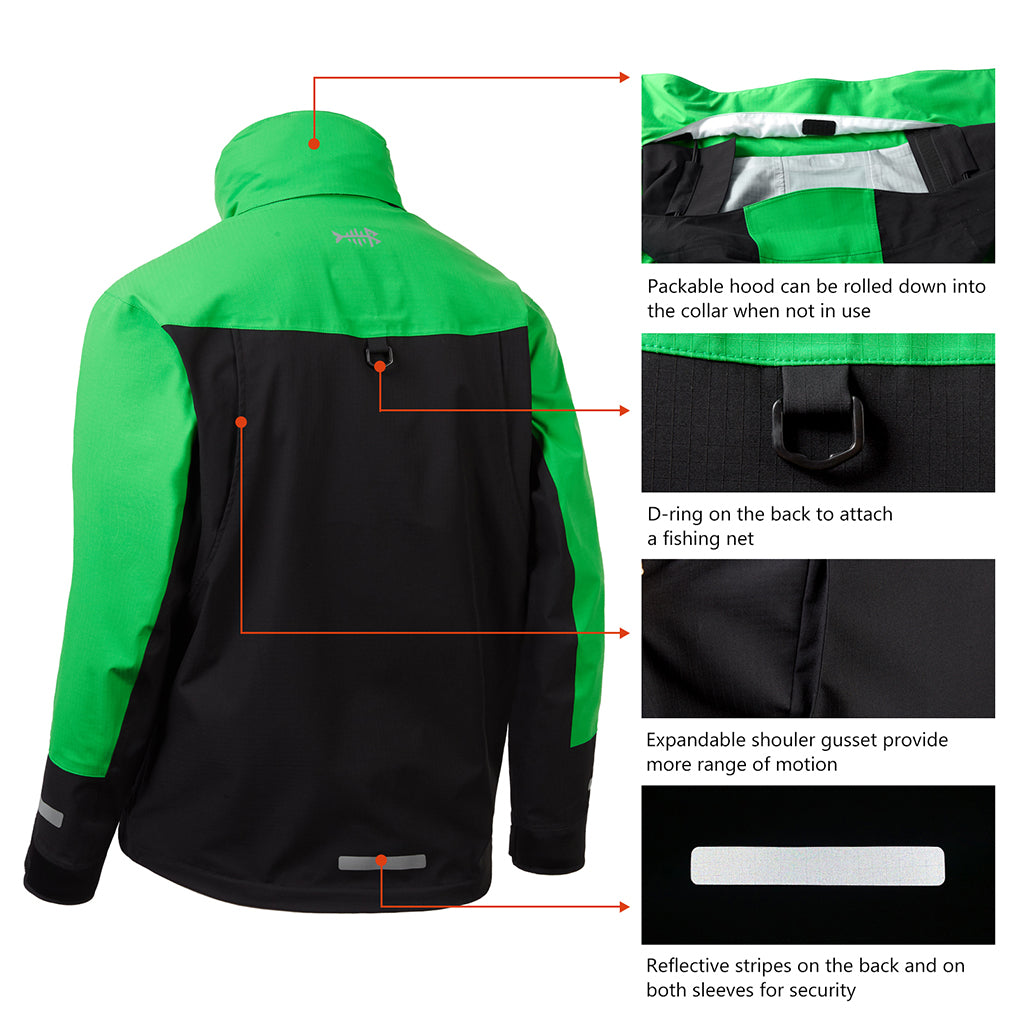 Bassdash Valor Waterproof Fishing Jackets for Men Women Breathable Windproof Rain Jacket
