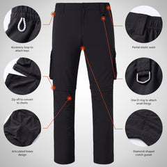 Men’s UPF 50+ Quick Dry Convertible Pants FP02M - Bassdash