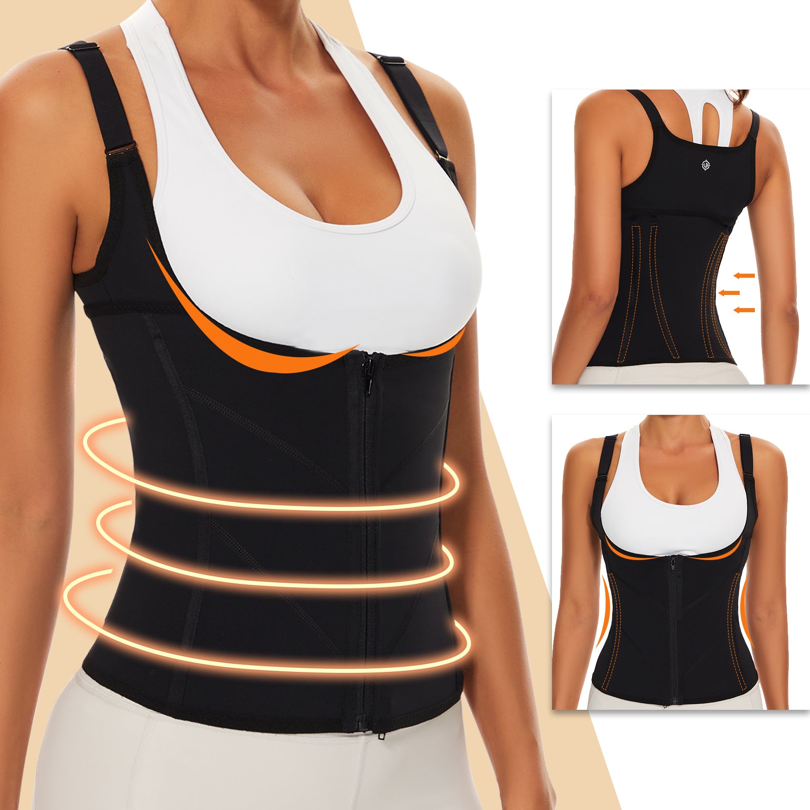 1pc Women's Sports Sweat Sauna Vest, Tight Body Shaper Tank Top For  Fitness, Running Shapewear Waist Trainer Corset