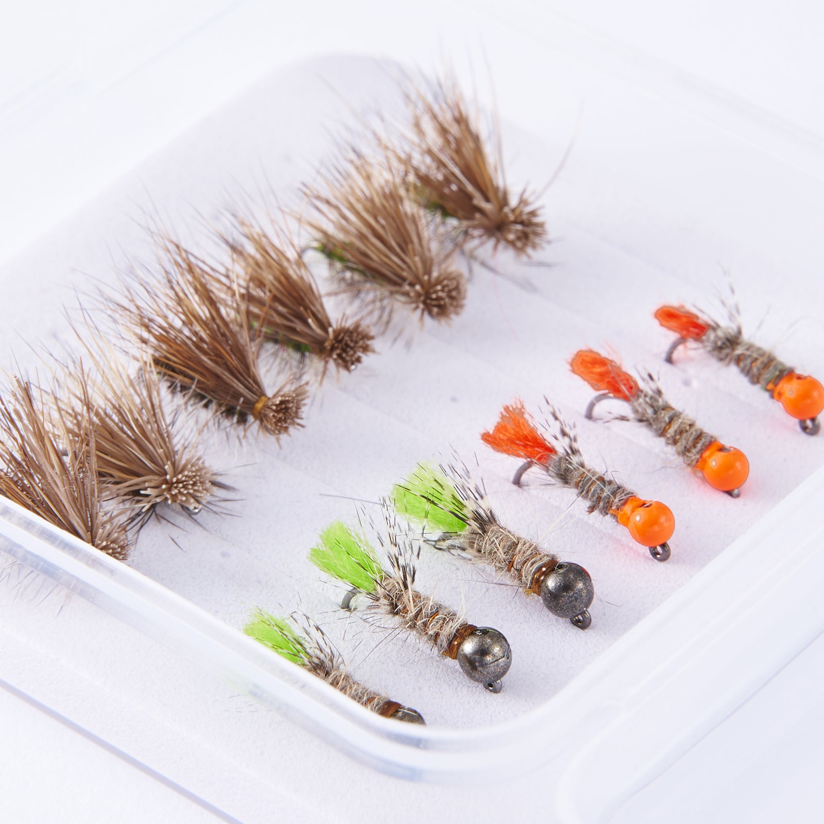 Fly Fishing Flies Barbless Fly Hooks 6pcs Include Flies Nymphs Streamers  for Trout Salmon Steelhead Fishing - 14 