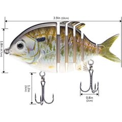 SwimPomfret Hard Swimbait with Built-in Steel Balls 3.9in/1.3oz - Bassdash