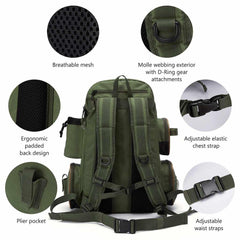 Water Resistant Tackle Backpack [3600] Tactical Bag - Bassdash