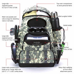 Water Resistant Tackle Backpack [3600] Tactical Bag - Bassdash