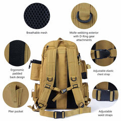 Water Resistant Tackle Backpack [3600] Tactical Bag - Bassdash