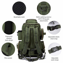 Water Resistant Fishing Tackle Backpack [3670] Tactical Bag - Bassdash