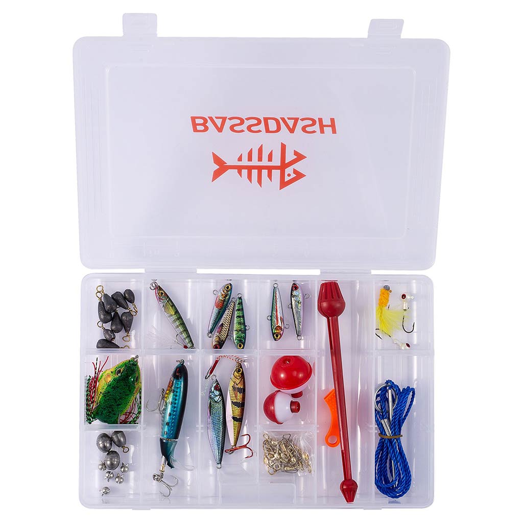 BASSDASH 3600 3670 3700 Tackle Storage Waterproof Utility Tackle Boxes Fishing Lure Tray with Adjustable dividers