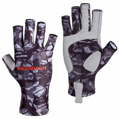 Men's Altimate UPF 50+ Sun Protection Fingerless Fishing Gloves - Bassdash