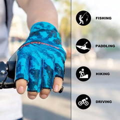 Men's Altimate UPF 50+ Sun Protection Fingerless Fishing Gloves - Bassdash