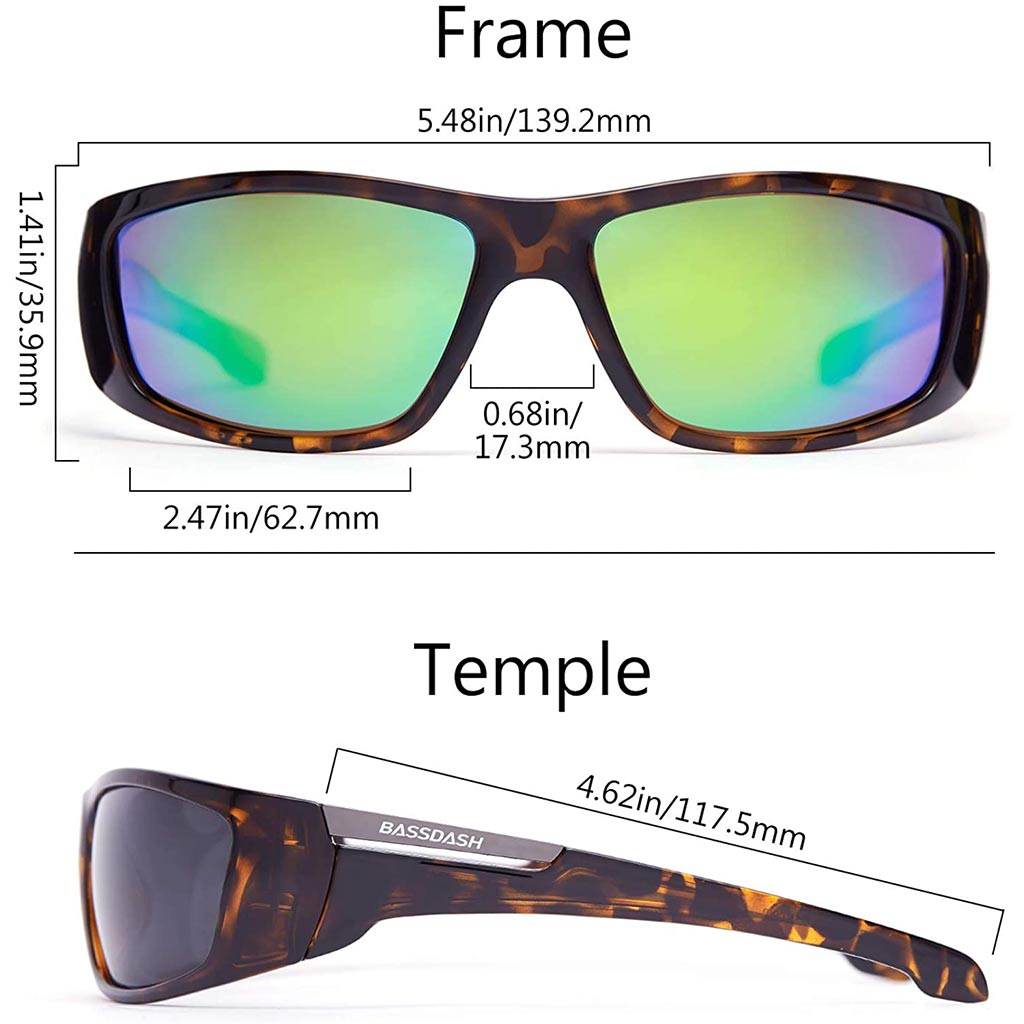 Bassdash Polarized Sports Sunglasses for Men Women Fishing Driving