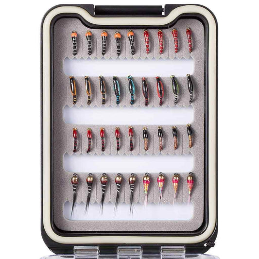 36 Pcs Fly Fishing Nymphs Kit with Waterproof Box - Bassdash