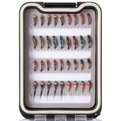 36 Pcs Fly Fishing Nymphs Kit with Waterproof Box - Bassdash