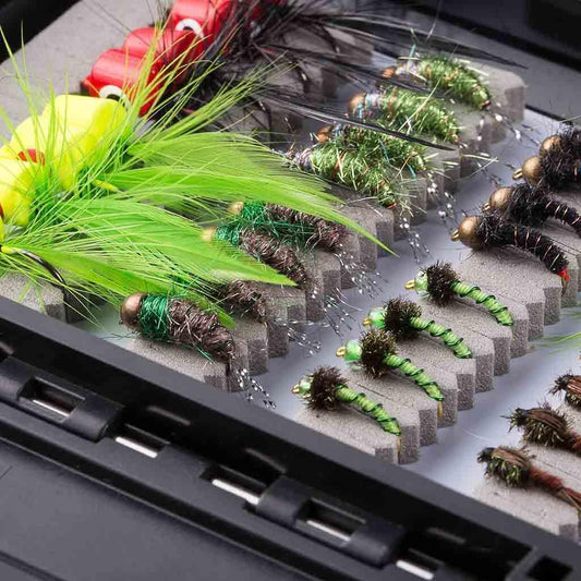 80 Pcs Assorted Flies Fly Fishing with Waterproof Fly Box - Bassdash