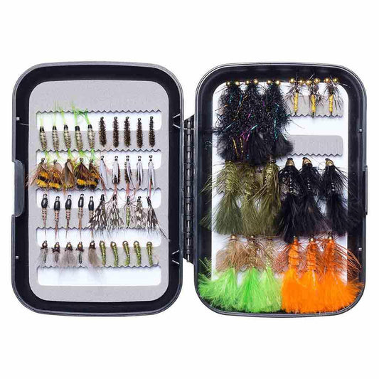 58 Pcs Fly Fishing Flies for Trout Steelhead Salmon - Bassdash