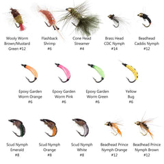 76 Pcs Fly Fishing Lure Trout Flies Kit with Fly Box - Bassdash