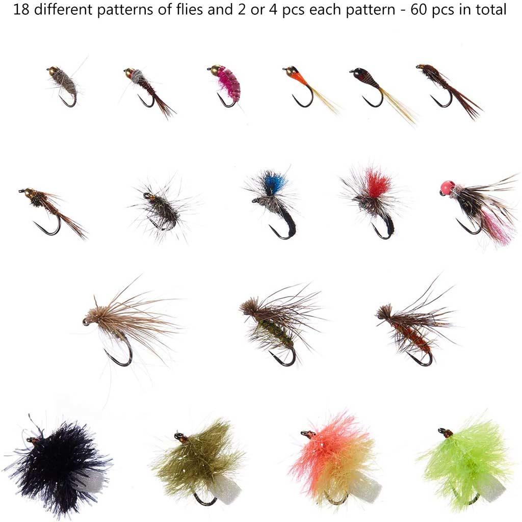 12 Pcs 4 Colors Tube Fly Set For Salmon Trout Steelhead Fly Fishing Flies  Lures