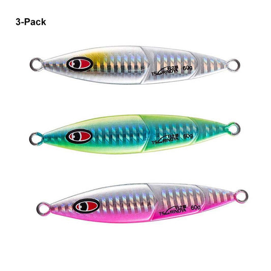 Rover 3-Pack Vertical Jigs Luminous Slow Jigging Fishing Lure - Bassdash