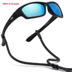 Youth&Kids Polarized UV 400 Protection Sunglasses with Adjustable Strap - Bassdash